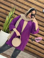 مانتو کتی چهاردکمه یقه پهن