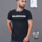 تیشرت مشکی یقه چاپ BALENCIAGA