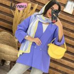 مانتو یقه پهن دو دکمه