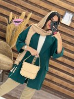 مانتو کتی چهاردکمه یقه پهن
