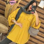 مانتو اطلسی جیب پرچی