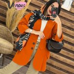 مانتو لنین یقه کراواتی