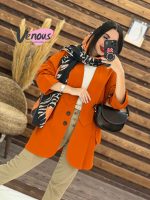مانتو لنین یقه کراواتی