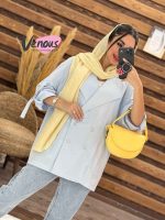 مانتو آبی روشن