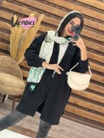 مانتو دانشجویی جیب پیله دار