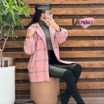 پالتو چهارخونه مغزی دوزی