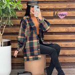 شکت چهارخونه آستین پفی