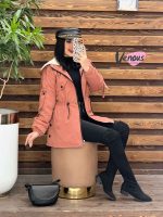 کاپشن بغل دکمه آستین بنددار