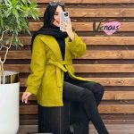 پالتو کمردار آستین پفی