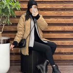 کاپشن لوزی دوزی ترکیبی