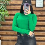 بادی یقه ایستاده آستین انگشتی