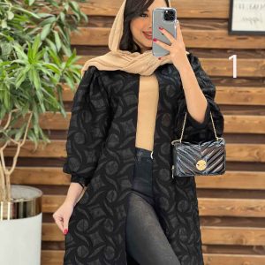 مانتو طرح دار آستین پفی در ونوس مد