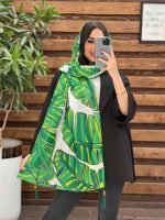 شال حریر طرح برگ کد 2512 - تصویر 4