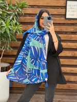 شال حریر طرح برگ کد 2512 - تصویر 3