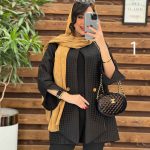 مانتو ژاکارد مغزی دوزی