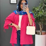 مانتو لنین جلو پیله آستین گت