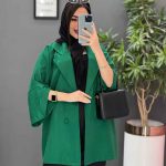مانتو ژاکارد آستین لاله کد 2464