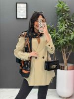 مانتو لنین دودکمه مدل آیریس کد 2485 - تصویر 5