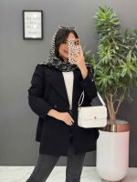 مانتو لنین دودکمه مدل آیریس کد 2485 - تصویر 11