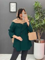 مانتو لنین دودکمه مدل آیریس کد 2485 - تصویر 6