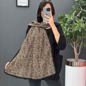 شال موهر طرح پلنگی