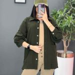 مانتو کتان پشت چاپ دو جیب در ونوس مد