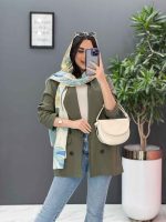 مانتو کتی چهاردکمه یقه آرشال کد 2684 - تصویر 3