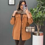 مانتو کتان زاپ دار پایین هلال در ونوس مد