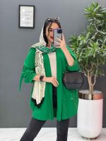 مانتو سرشونه بنددار جیب پرچی در ونوس مد