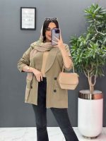 مانتو کتی چهاردکمه یقه آرشال کد 2684 - تصویر 5