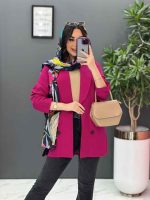 مانتو کتی چهاردکمه یقه آرشال کد 2684 - تصویر 2