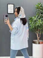 مانتو کتی چهاردکمه یقه آرشال کد 2684 - تصویر 10