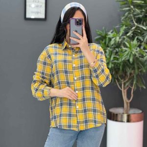 شومیز چهارخونه نخی در ونوس مد