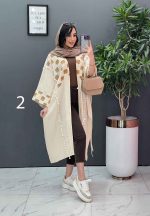 مانتو لنین نچرال بلند طرح دوزی کد 2672 - تصویر 10
