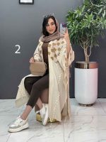مانتو لنین نچرال بلند طرح دوزی کد 2672 - تصویر 6