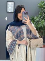 مانتو لنین نچرال بلند طرح دوزی کد 2672 - تصویر 12