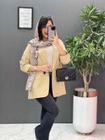 مانتو کتی دودکمه یقه انگلیسی کد 2691 - تصویر 10