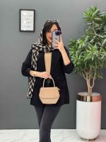 مانتو کتی دودکمه یقه انگلیسی کد 2691 - تصویر 8