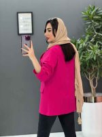 مانتو کتی دودکمه یقه انگلیسی کد 2691 - تصویر 14