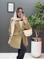 مانتو کمربند دار