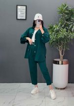 ست مانتو شلوار لنین کمربند Dior در ونوس مد