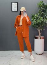 ست مانتو شلوار لنین کمربند Dior کد 2687 - تصویر 20