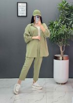 ست مانتو شلوار لنین کمربند Dior کد 2687 - تصویر 24
