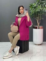مانتو لنین پاگن دار پشت پیله کد 2689 - تصویر 16