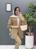 مانتو لنین پاگن دار پشت پیله کد 2689 - تصویر 3