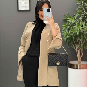 مانتو مزونی یقه دکمه دار