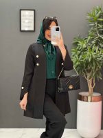مانتو یقه دکمه دار