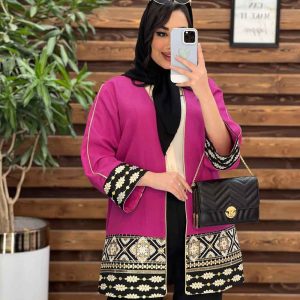 مانتو ژاکارد پولک دوزی در ونوس مد