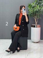 مانتو کتی طرح دار شش دکمه کد 2595 - تصویر 17