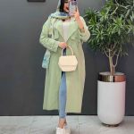 مانتو لنین بلند ژیله پاگن دار کد 2610